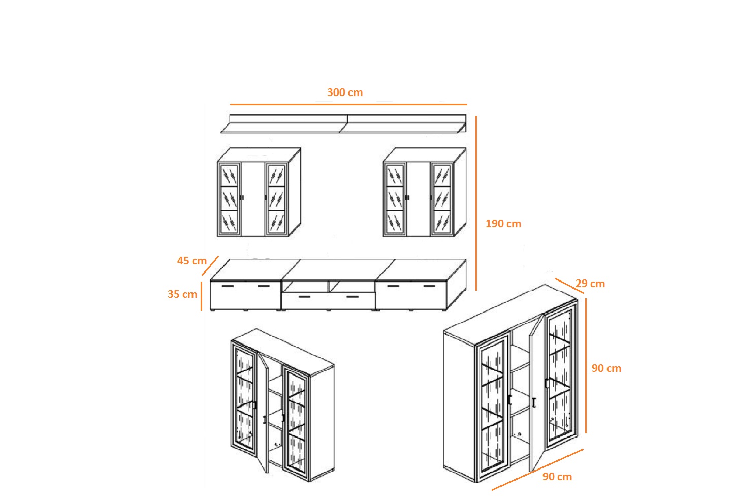 dimensions des meubles design